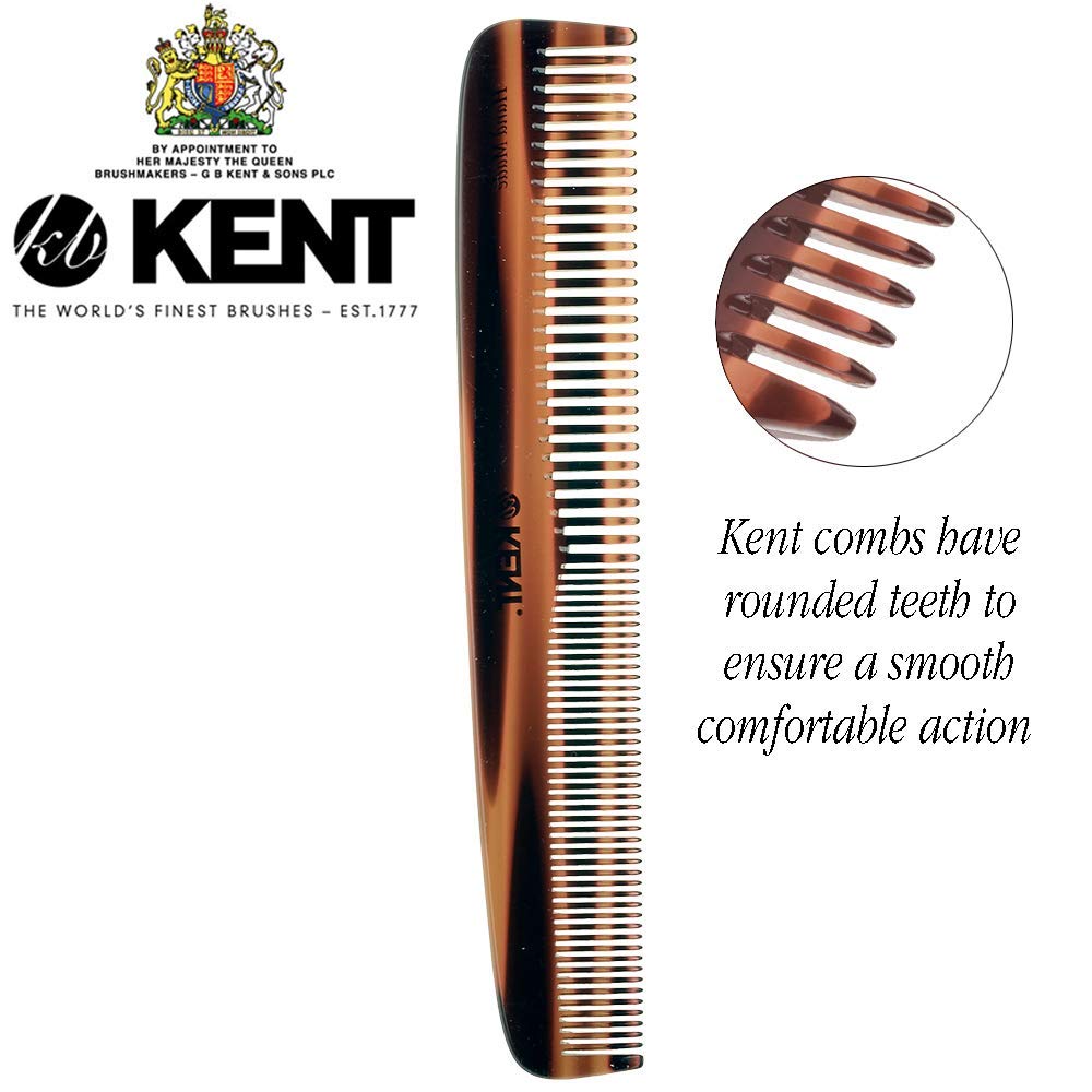 Kent 9T, peine compacto de bolsillo en concha tortuga.