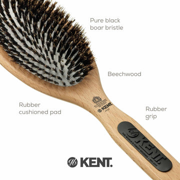 Kent PF07 cerdas jabalí y nylon en base de madera para cuidado diario