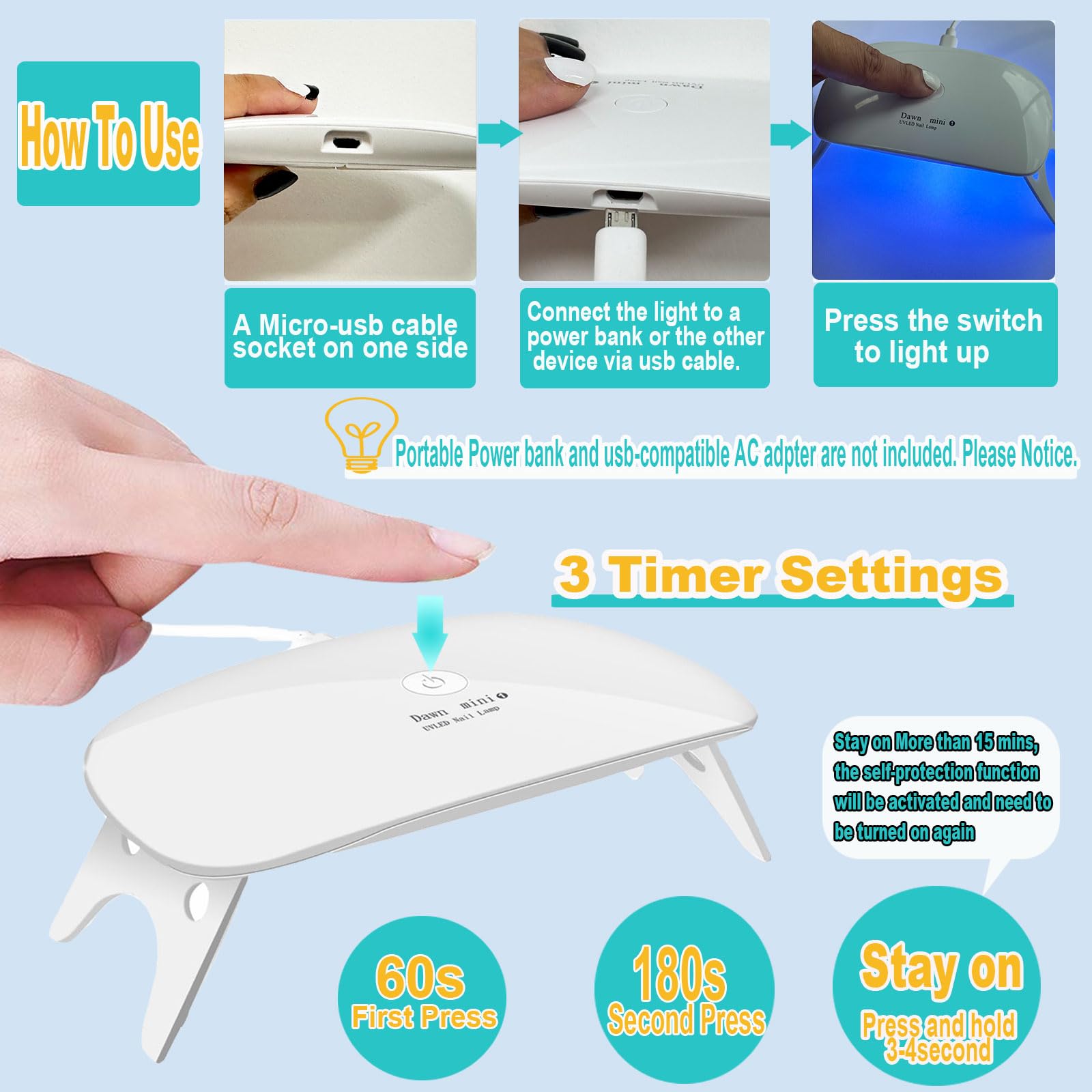Kepma Lámpara UV-LED protege ojos y piel con luz suave durante sesiones.