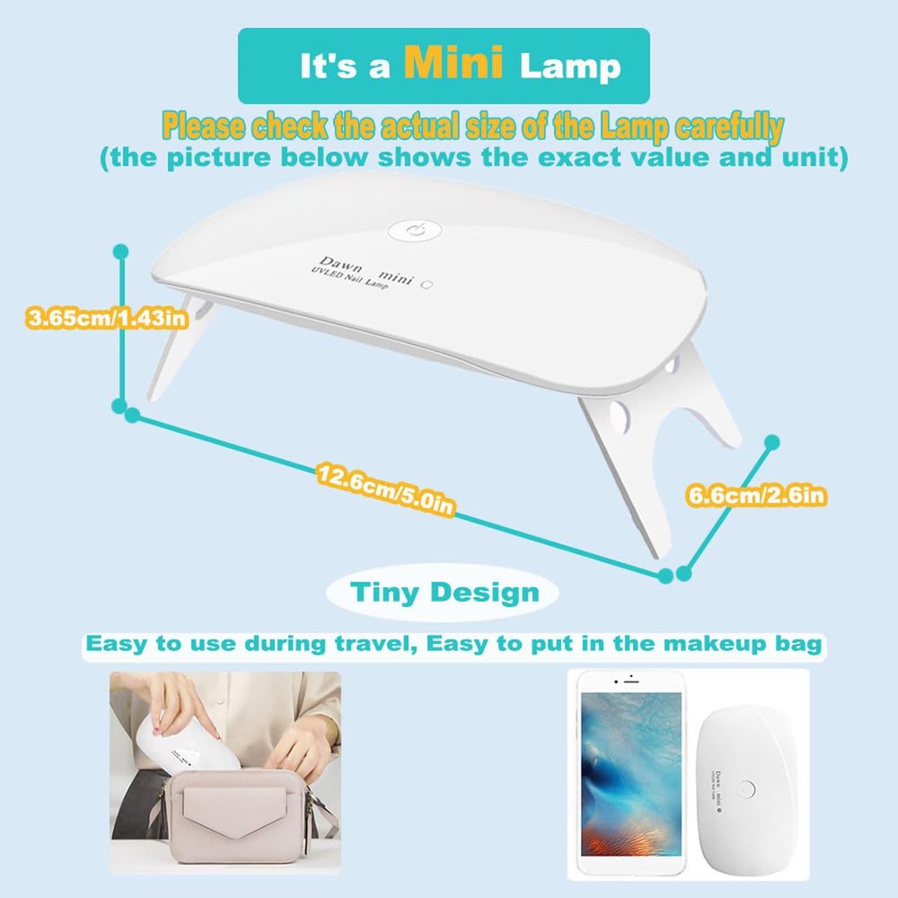Kepma Lámpara UV-LED mini con temporizadores 60/180 y Mantener Encendido.