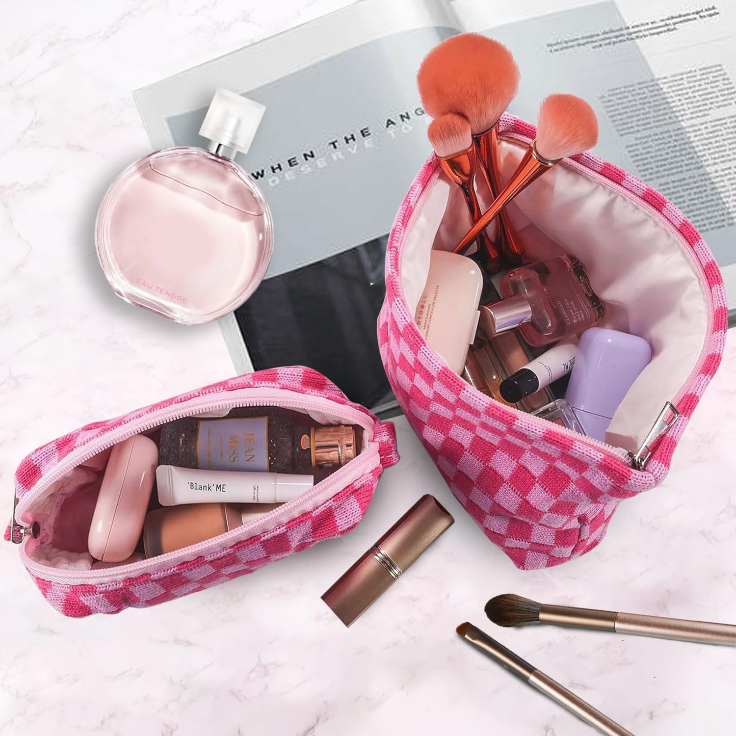 Keppesring estuche maquillaje multipropósito para viaje y uso diario.