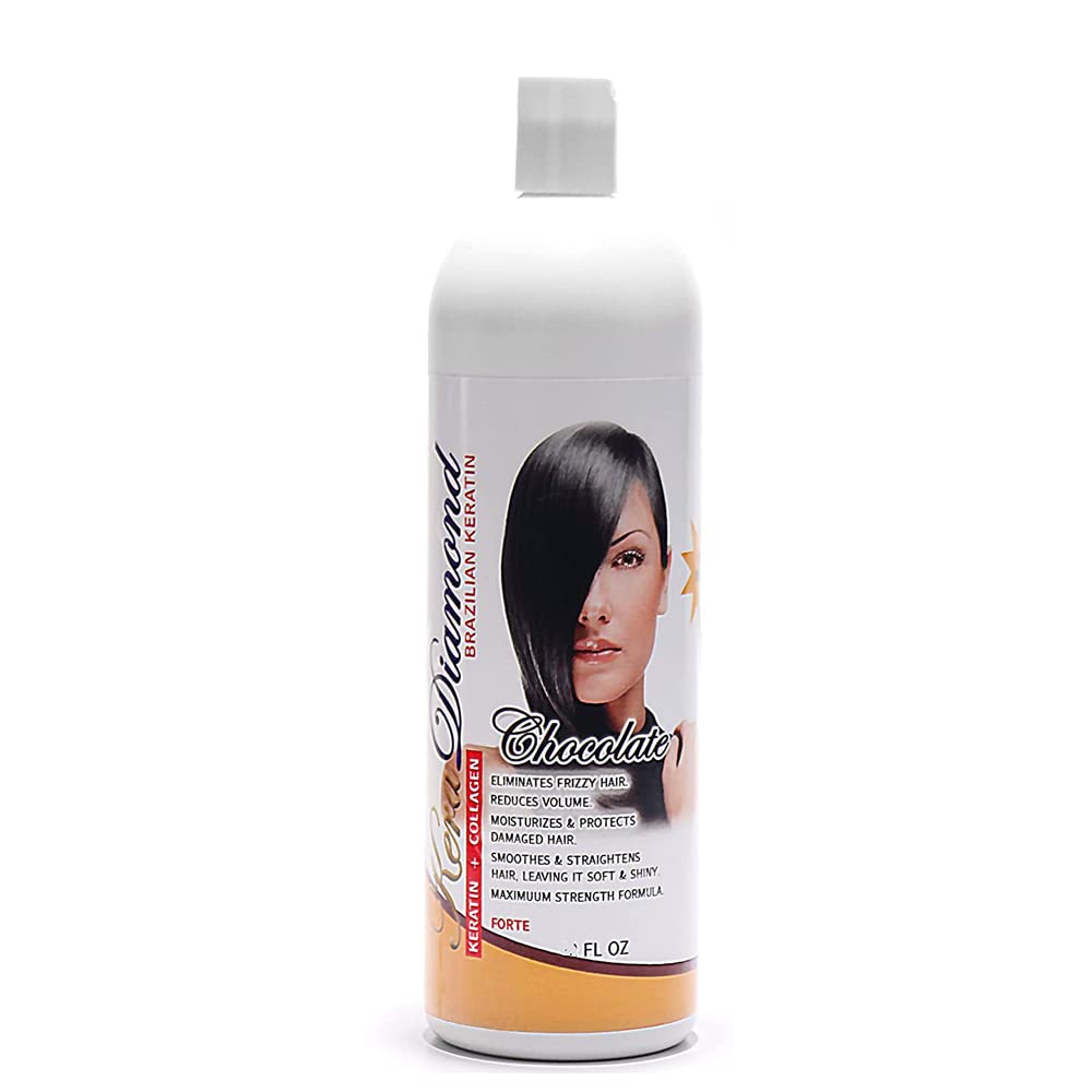 Resultado final de Kera Diamond Keratin Chocolate Restore, cabello saludable