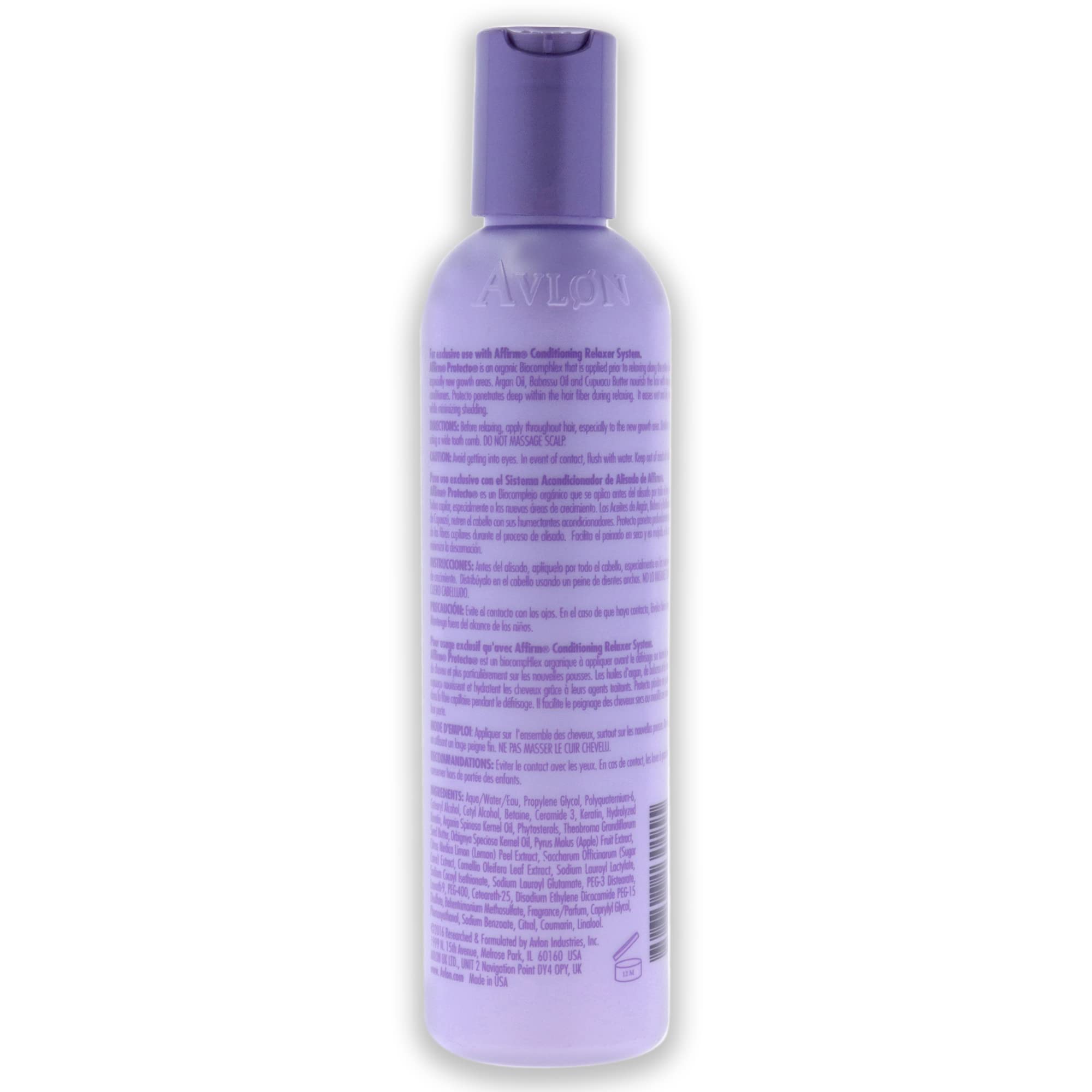 KeraCare Avlon Affirm Protecto, aplicación suave para realinear fibras capilares y facilitar el peinado.