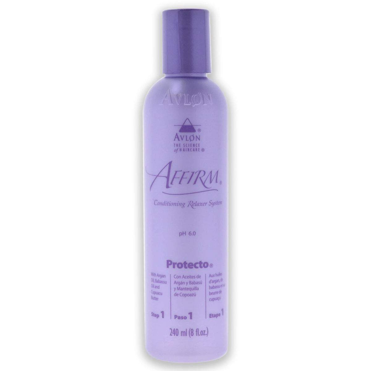 KeraCare Avlon Affirm Protecto, envase de 240 ml para protección diaria del cabello.