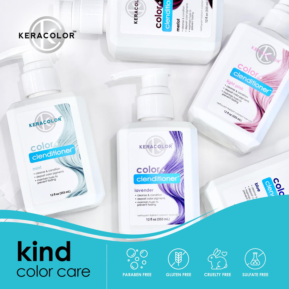 KERACOLOR Clenditioner Morado: cabello nutrido y tono mantenido entre salones.