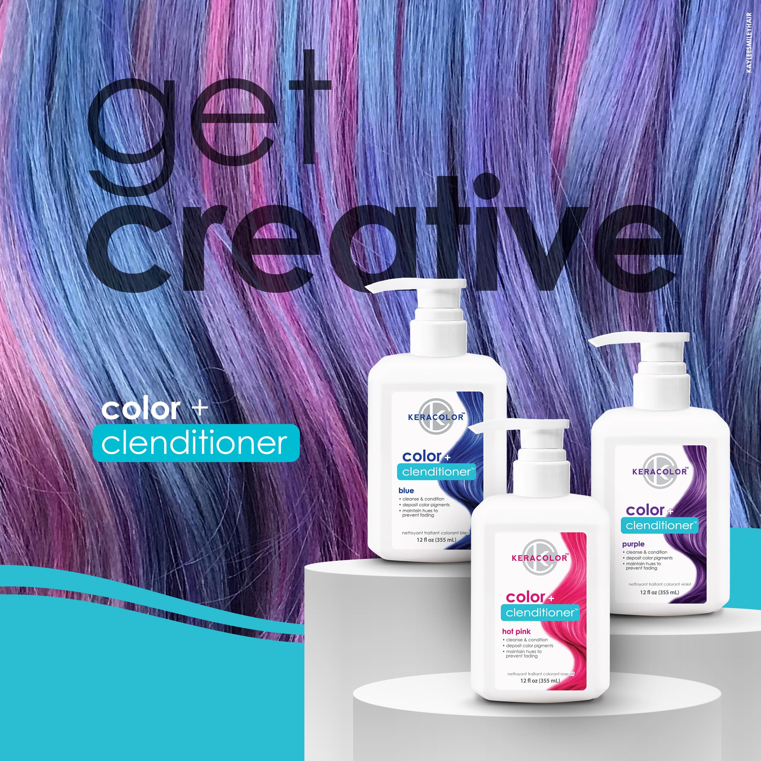 KERACOLOR Clenditioner Morado: depósito suave que dura varias lavadas.