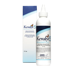 Keralyt 5 vertido de la botella para una aplicación suave en el cuero cabelludo