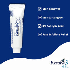 Aplicacion de Keralyt gel en zonas sensibles para alivio comodo diario.
