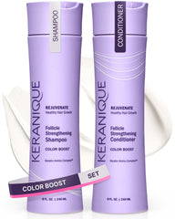 Keranique champú color-seguro en botella para conservar color y brillo