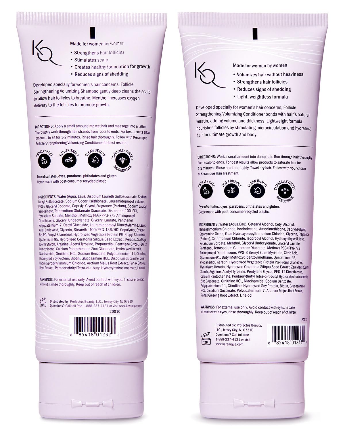 Keranique brand packaging box on shelf conveys trusted hair care