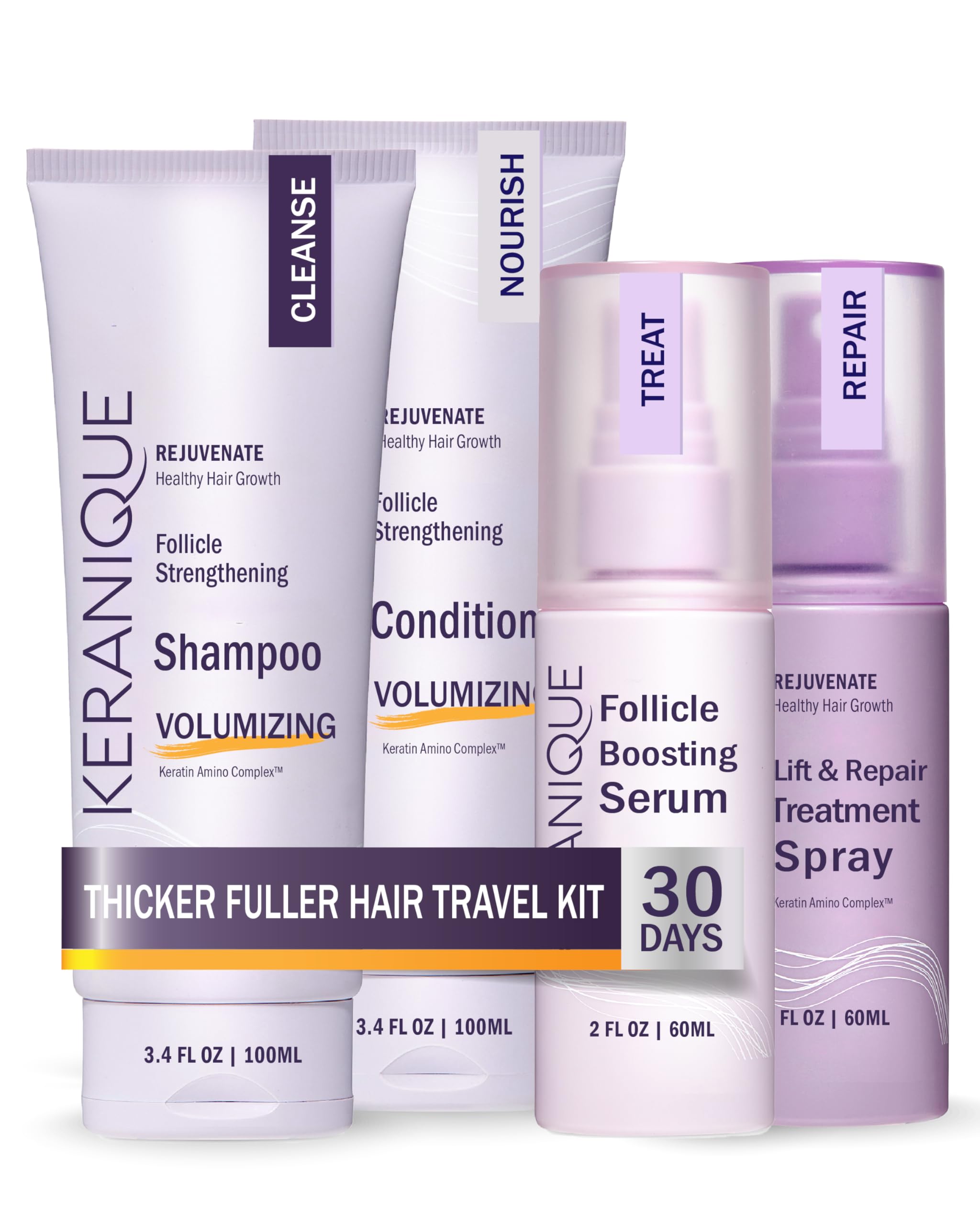 Keranique champú volumen botella: aporta cuerpo y textura al cabello fino