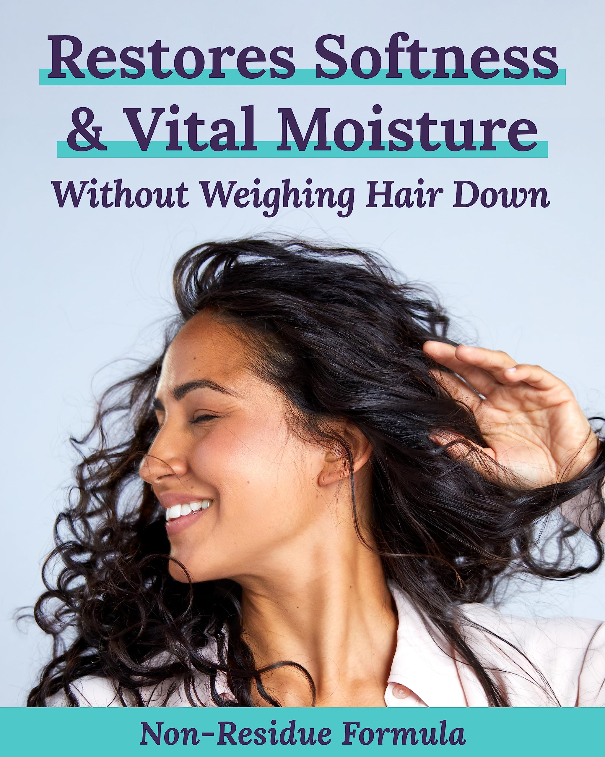 Conjunto hidratante Keranique para cabello fino y seco, promueve manejo y volumen sin apelmazar.