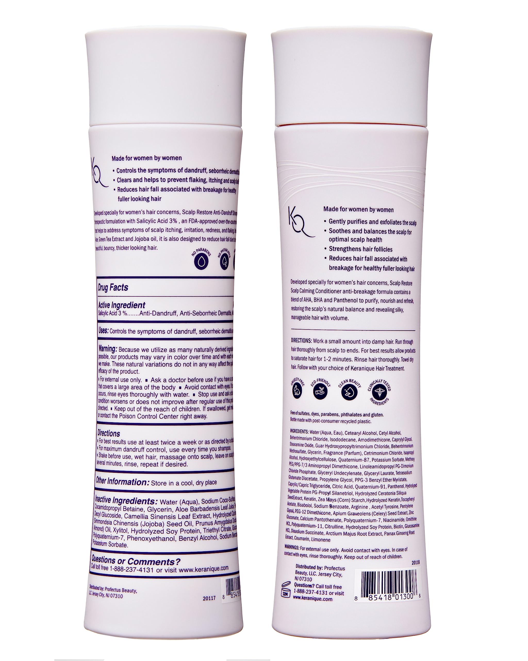 Keranique rutina diaria para cabello sano, brillo ligero