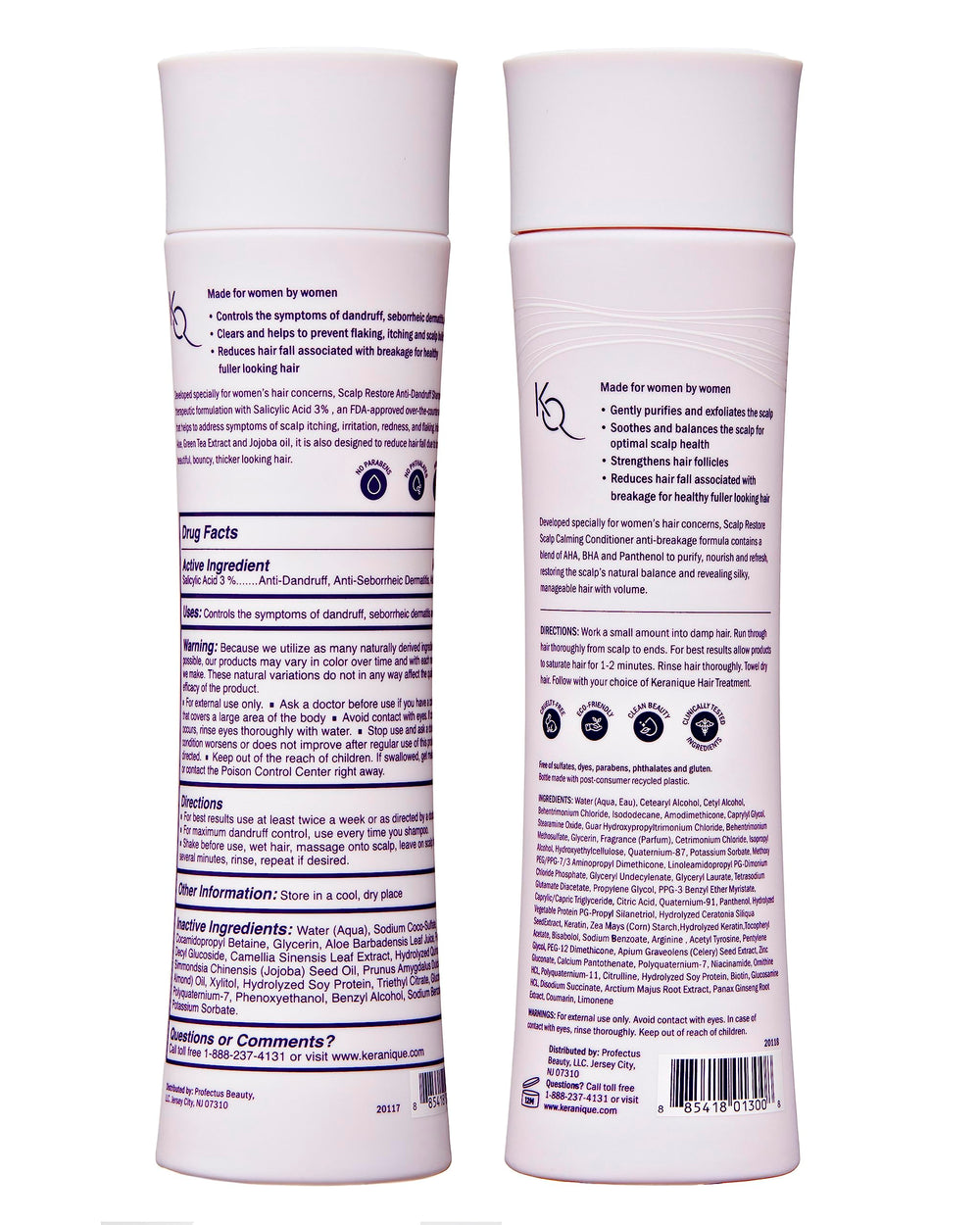 Keranique rutina diaria para cabello sano, brillo ligero