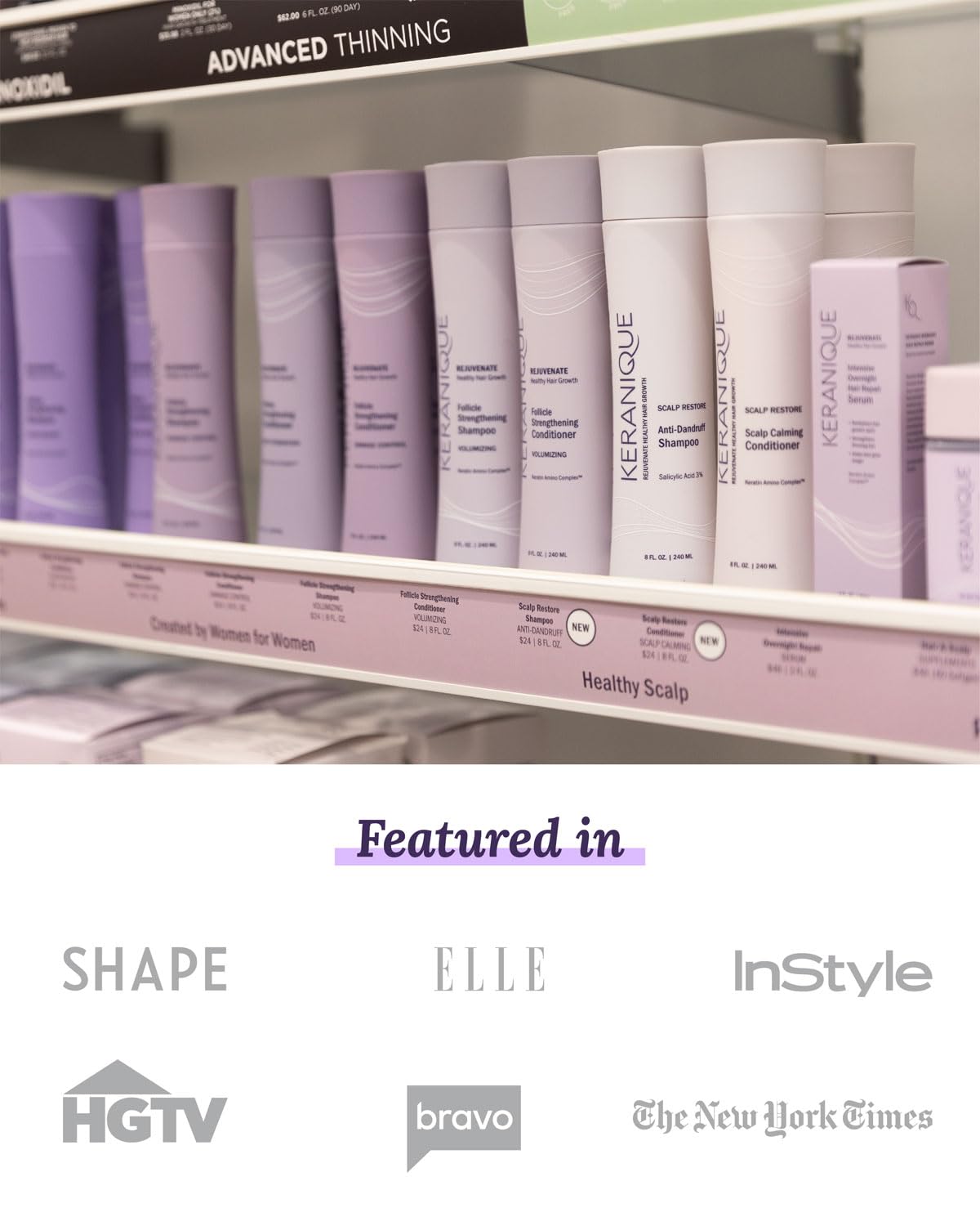 Keranique Shampoing Volume, communauté de femmes bénéficiaires.