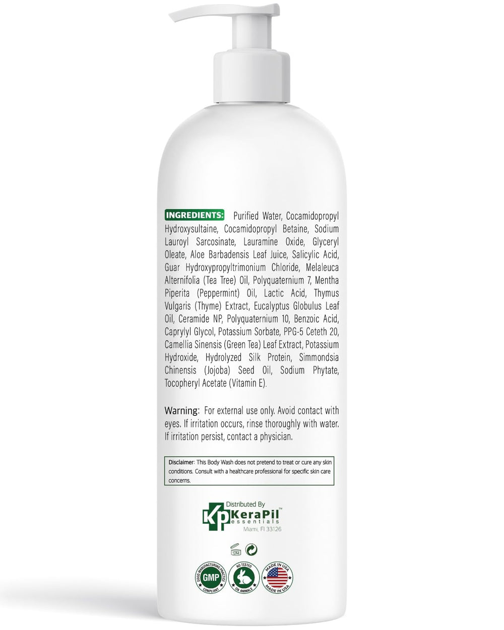 KERAPIL Bacterinyl, envase práctico, protección antimicrobiana suave.