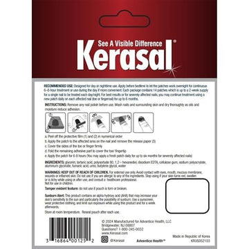 Parche Kerasal de uñas con aplicación fácil y fijación duradera.