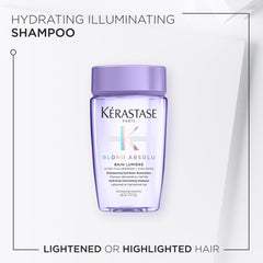 Kérastase Blond Absolu Champú Iluminador resalta reflejos brillantes en rubio.
