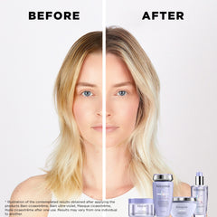 Textura cremosa de la mascarilla Kerastase Blond Absolu Cicaextreme.