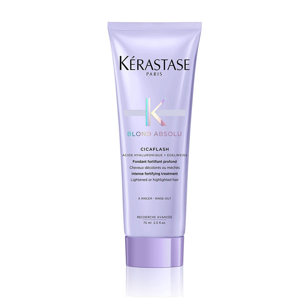 Kerastase Blond Absolu Cicaflash: botella de acondicionador ligero para hidratar rubios dañados.