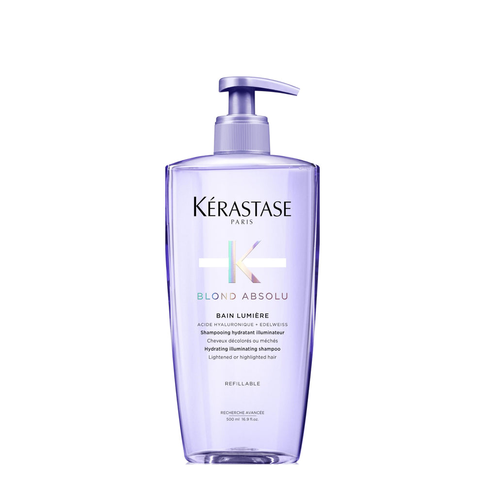 KÉRASTASE Blond Absolu Lumière, envase del champú para brillo e hidratación.