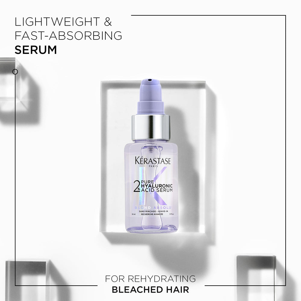 Textura ligera del suero Kerastase Blond Absolu que no engrasará el cabello.