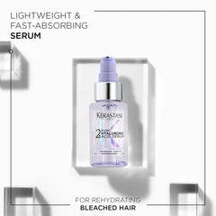 Textura ligera del suero Kerastase Blond Absolu que no engrasará el cabello.