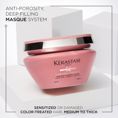 Kerastase Chroma Absolu mascarilla nutritiva, hidratación profunda para cabello teñido.