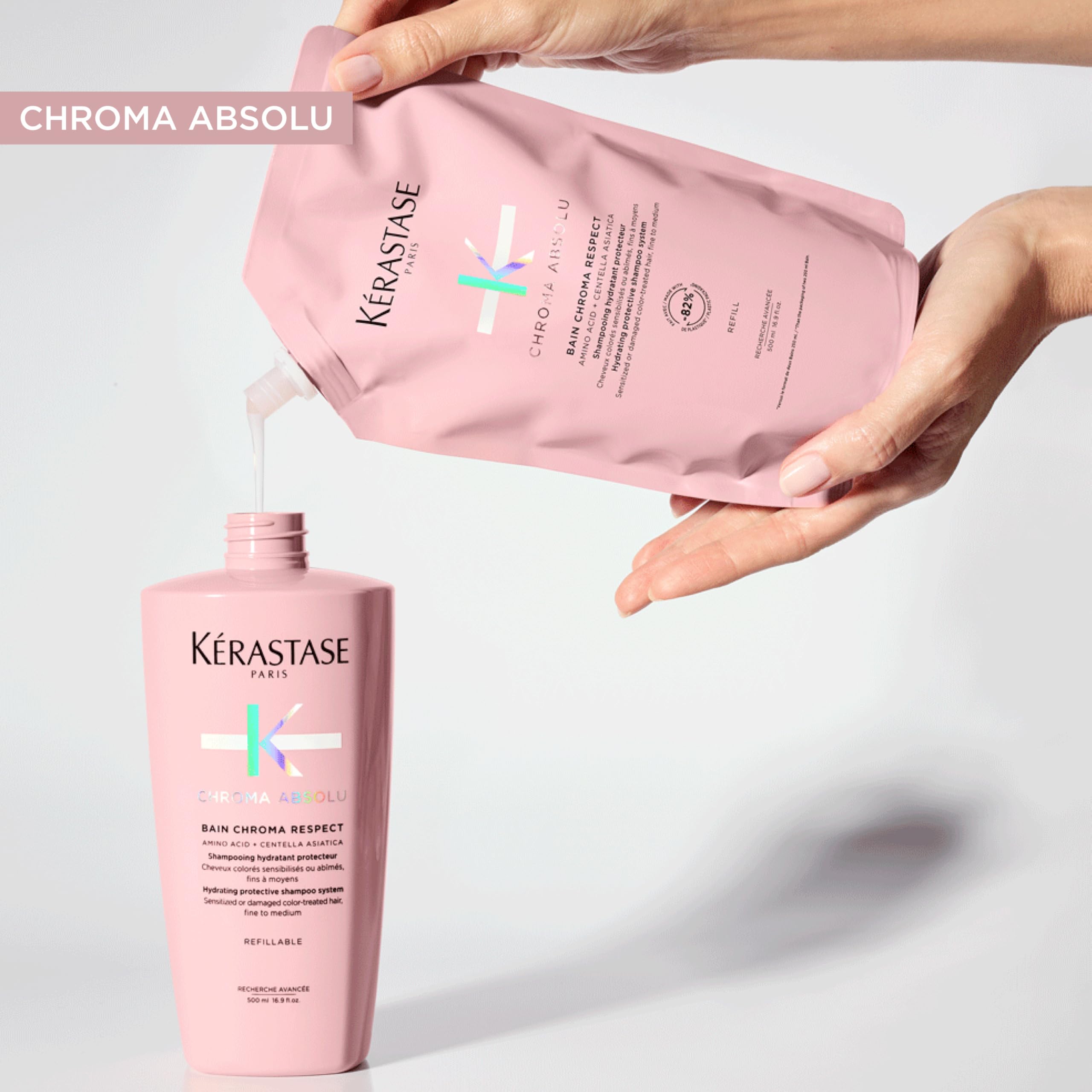 Kerastase Chroma Absolute textura cremosa, champú ligero para cabello fino a medio