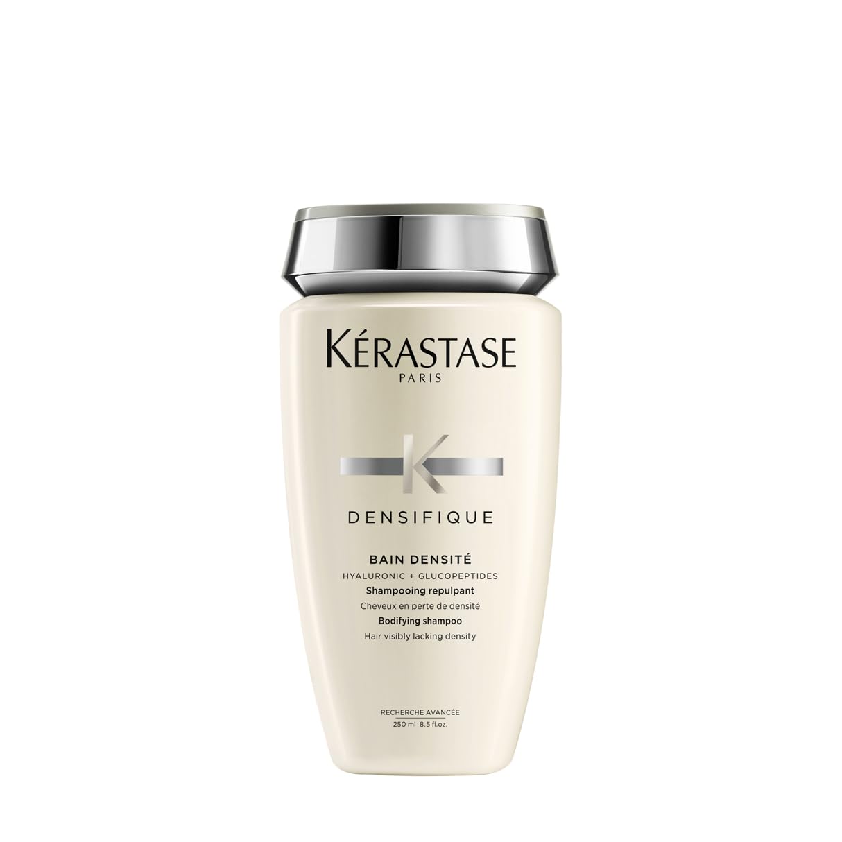 Champú KÉRASTASE Densifique Densité en botella, aporta volumen al cabello fino.