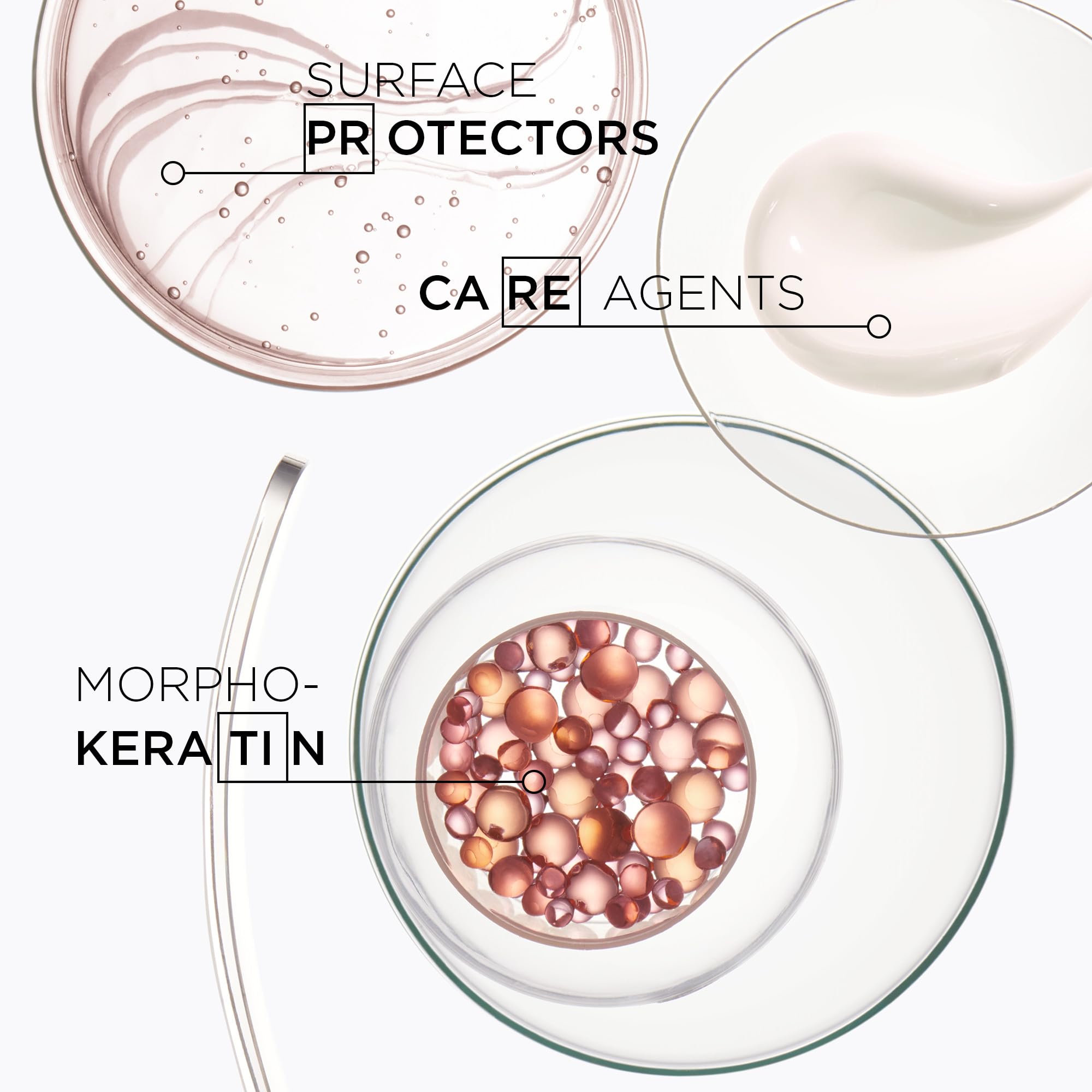 Textura sedosa del cabello tras el lavado con hidratación ligera.