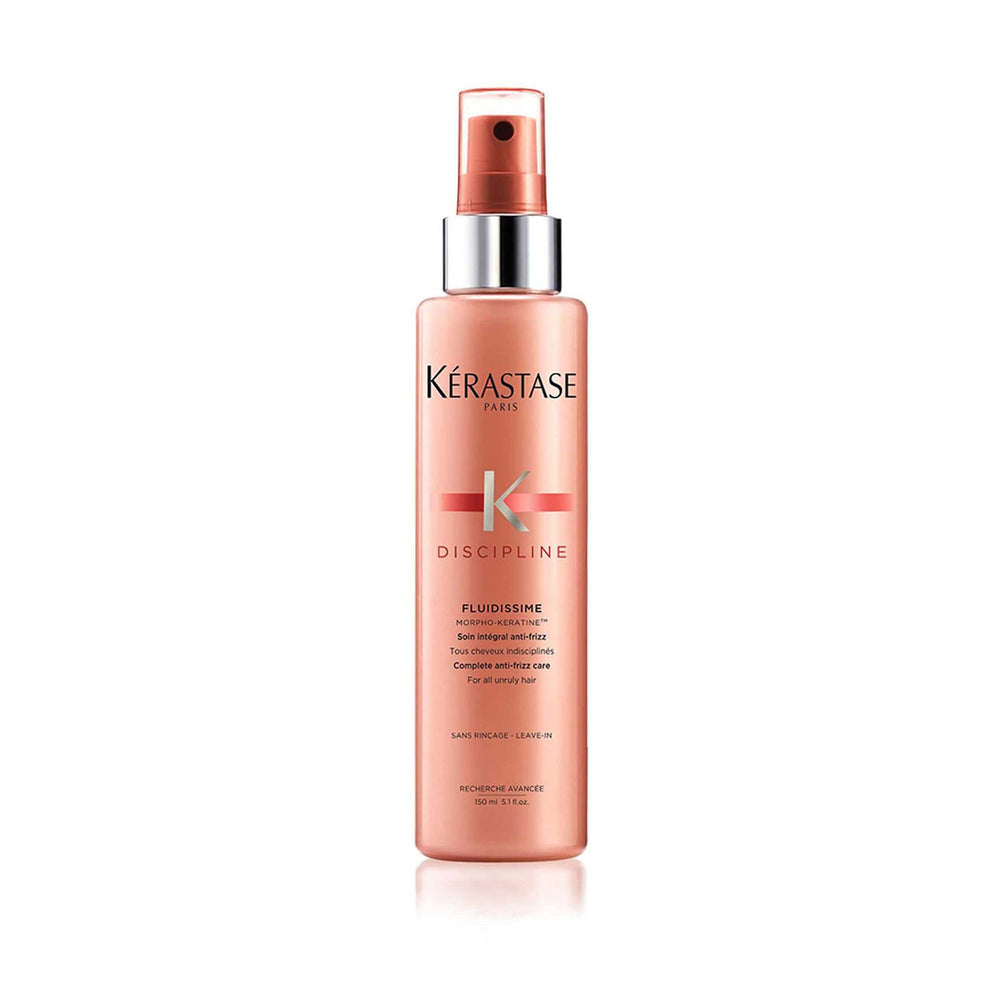 KÉRASTASE Fluidissime botella: control antifrizz y protección térmica para el cabello.