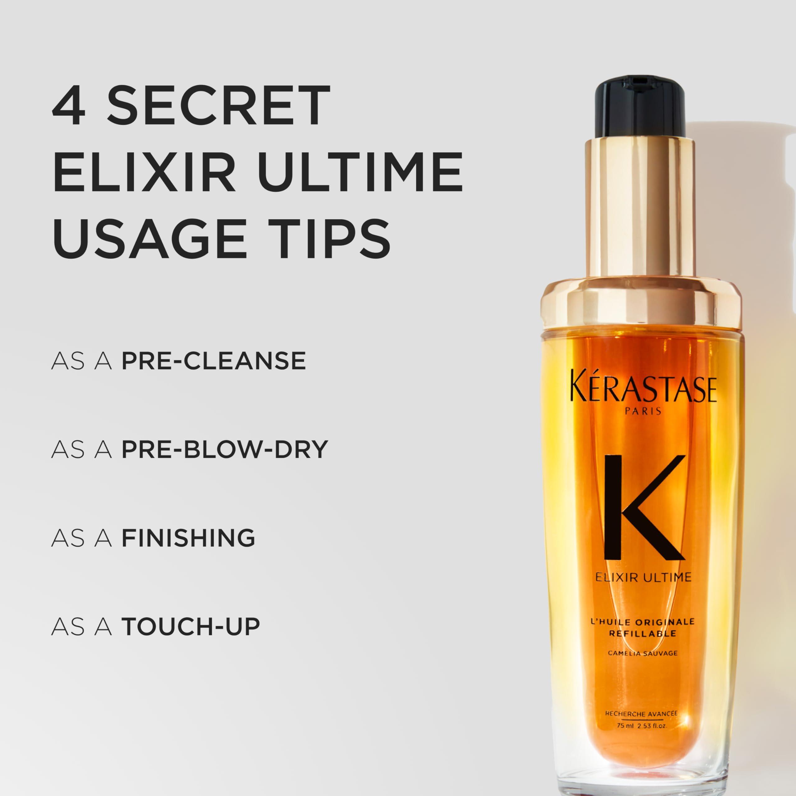 Cabello 10x más suave y 10x más resistente con Elixir Ultime.
