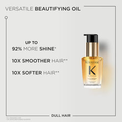 Textura ligera de Elixir Ultime evita peso en el cabello.