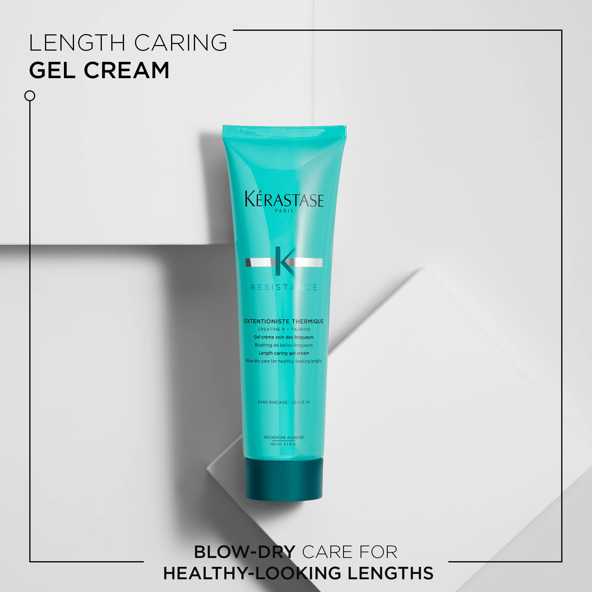 KÉRASTASE Extentioniste Thermique en cabello mojado, masaje desde medios a puntas.