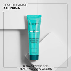 KÉRASTASE Extentioniste Thermique en cabello mojado, masaje desde medios a puntas.