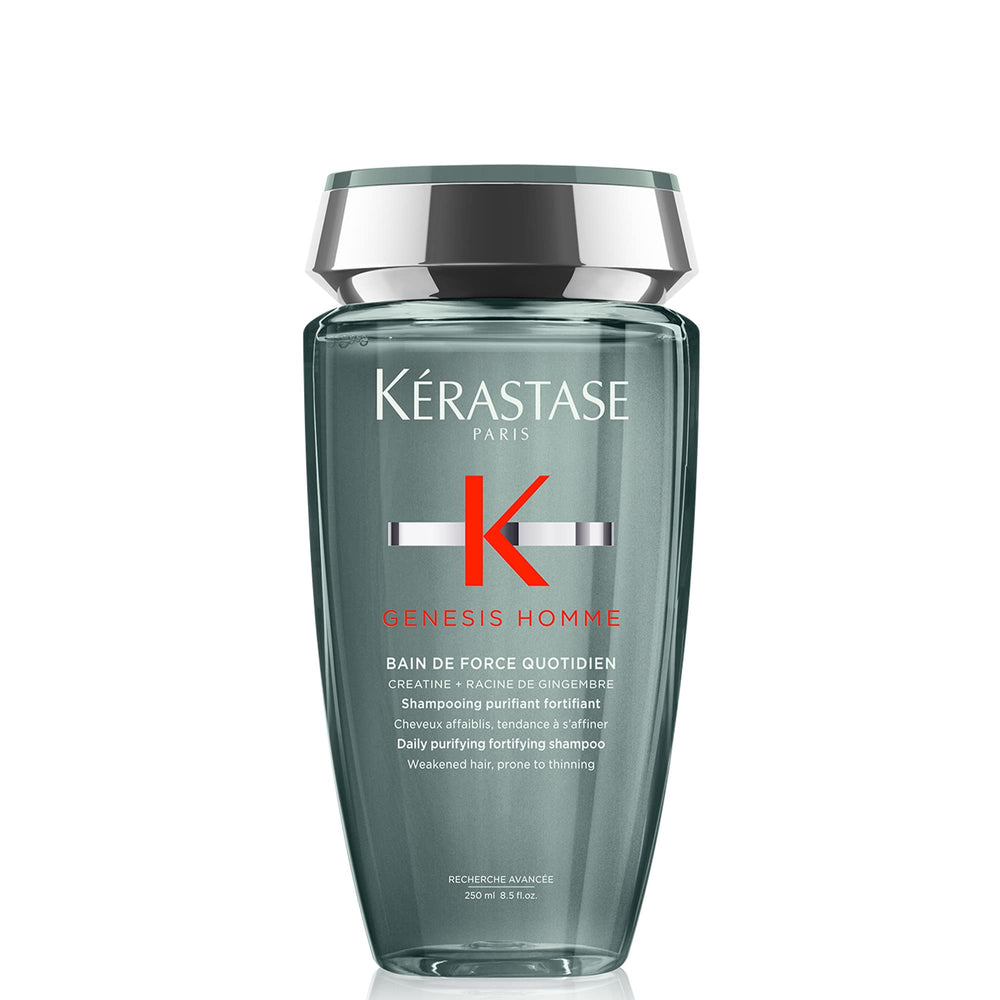 Kérastase Genesis Homme, botella frontal, limpieza profunda y sensación fresca para cuero cabelludo