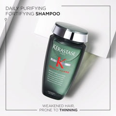 KÉRASTASE Genesis Homme, etiqueta detalle, ingredients fortalecedores para cabello y barba