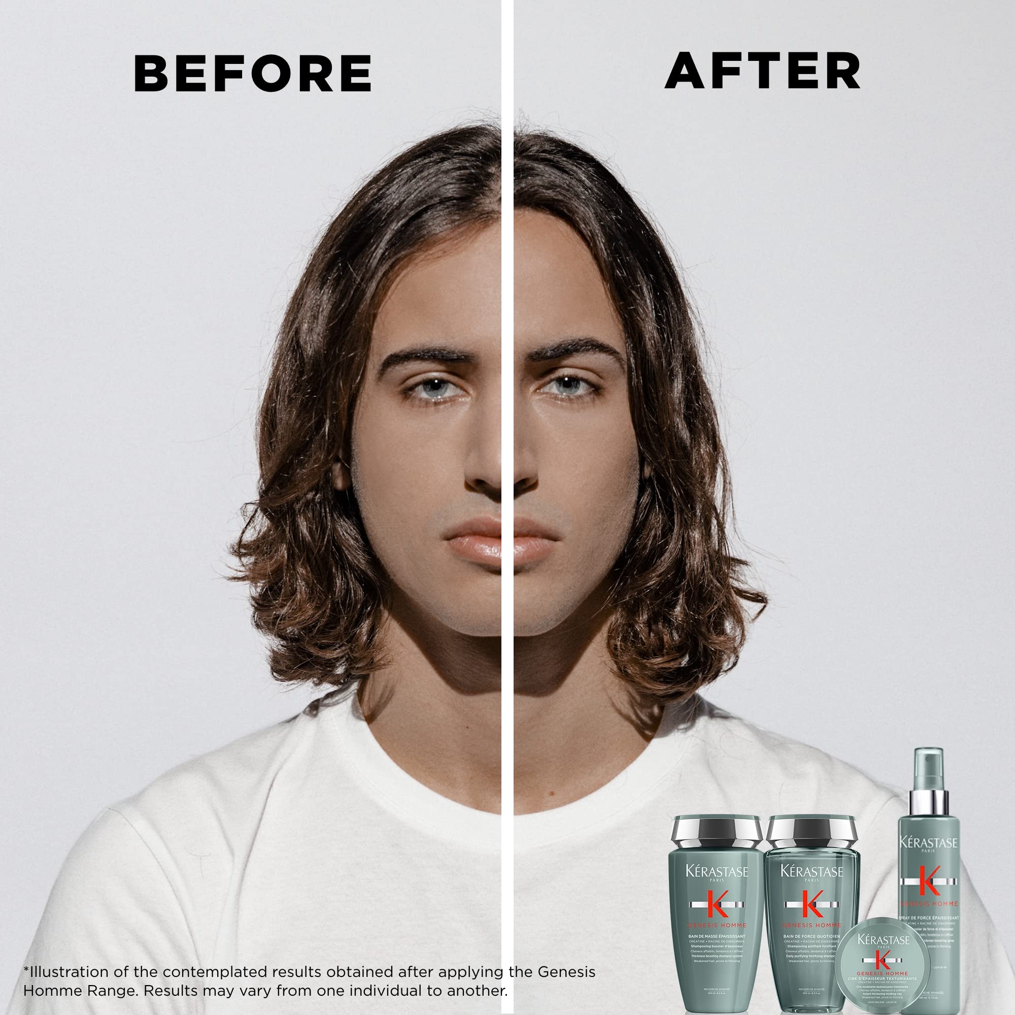 KÉRASTASE Genesis Homme, textura de espuma suave para un lavado cómodo