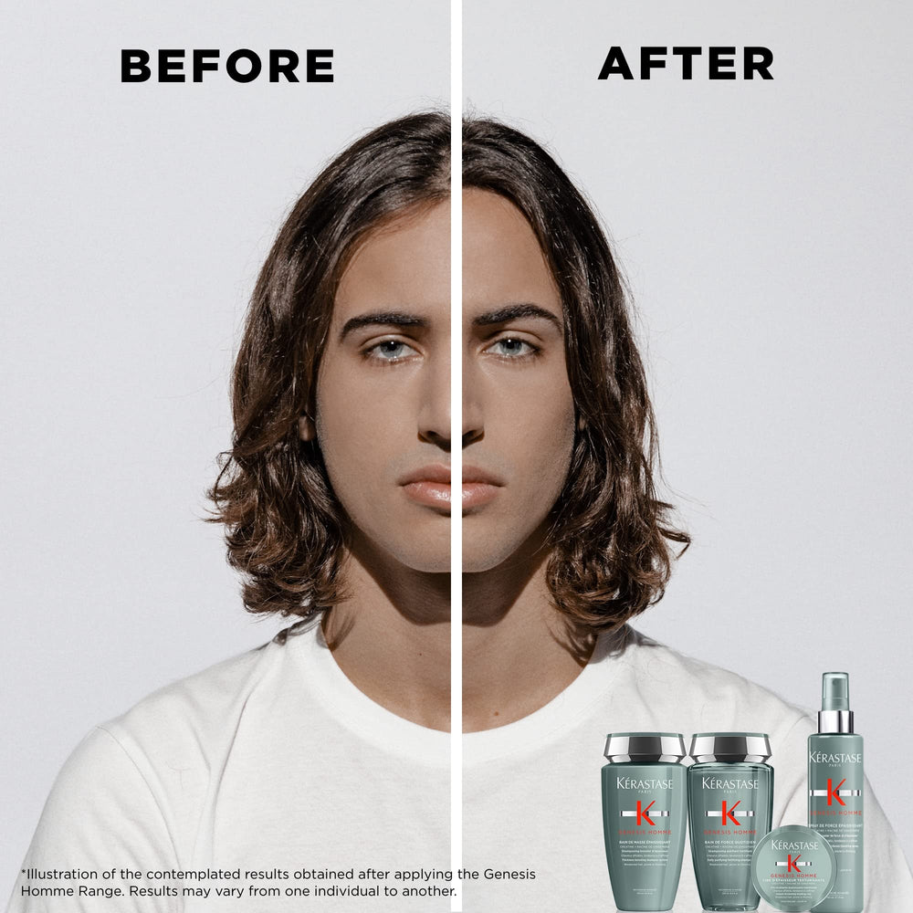 KÉRASTASE Genesis Homme, textura de espuma suave para un lavado cómodo