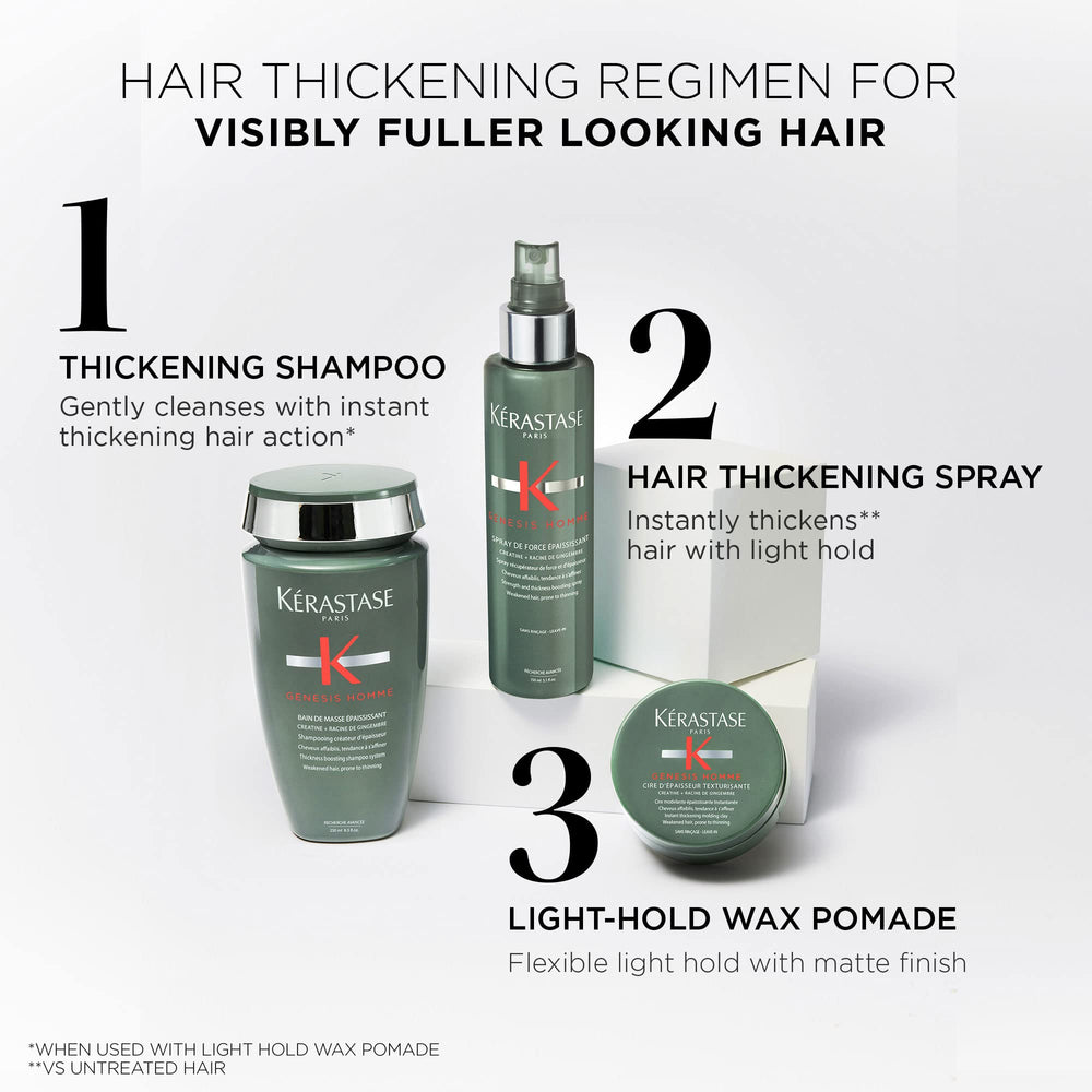 KÉRASTASE Genesis Homme: colección Génesis completa para engrosar cabello.