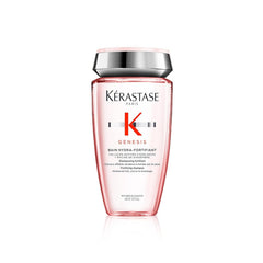 Kerastase Genesis Hydra-Fortifiant, botella visible, hidrata y fortalece el cabello débil.