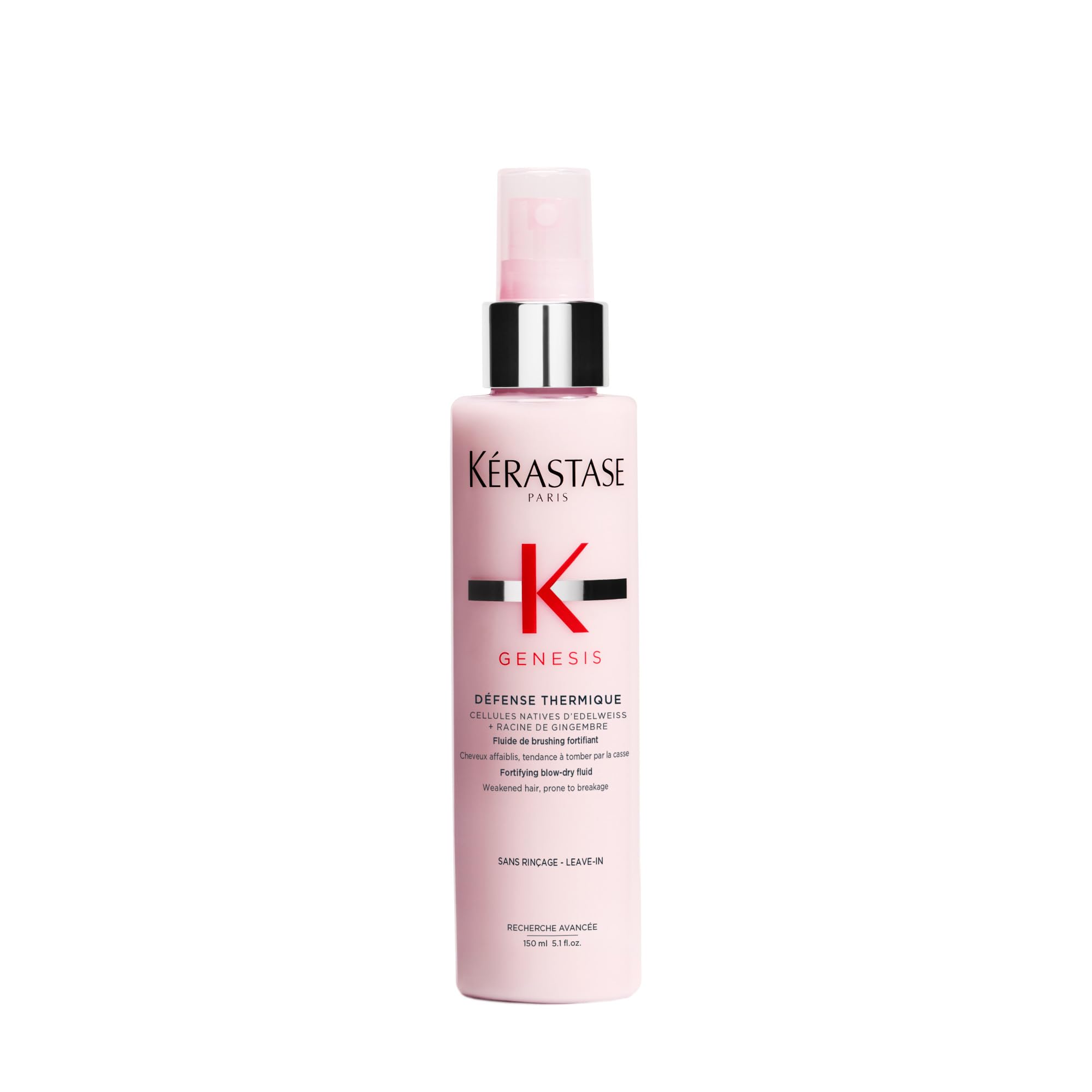 Kerastase Genesis Thermique: botella, protector térmico para cabello débil y con brillo.