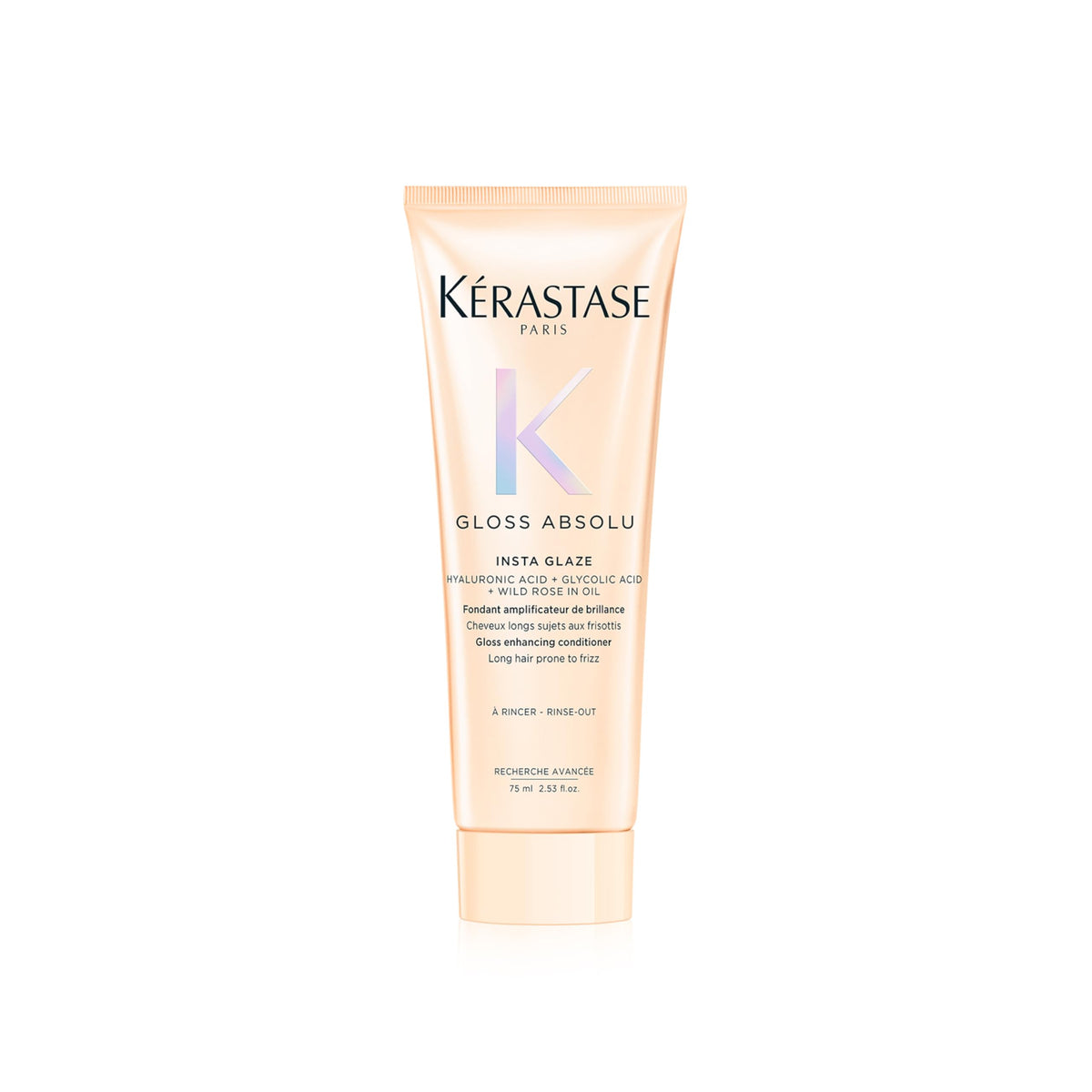 KÉRASTASE Gloss Absolu, botella derramando, brillo inmediato y desenredo suave