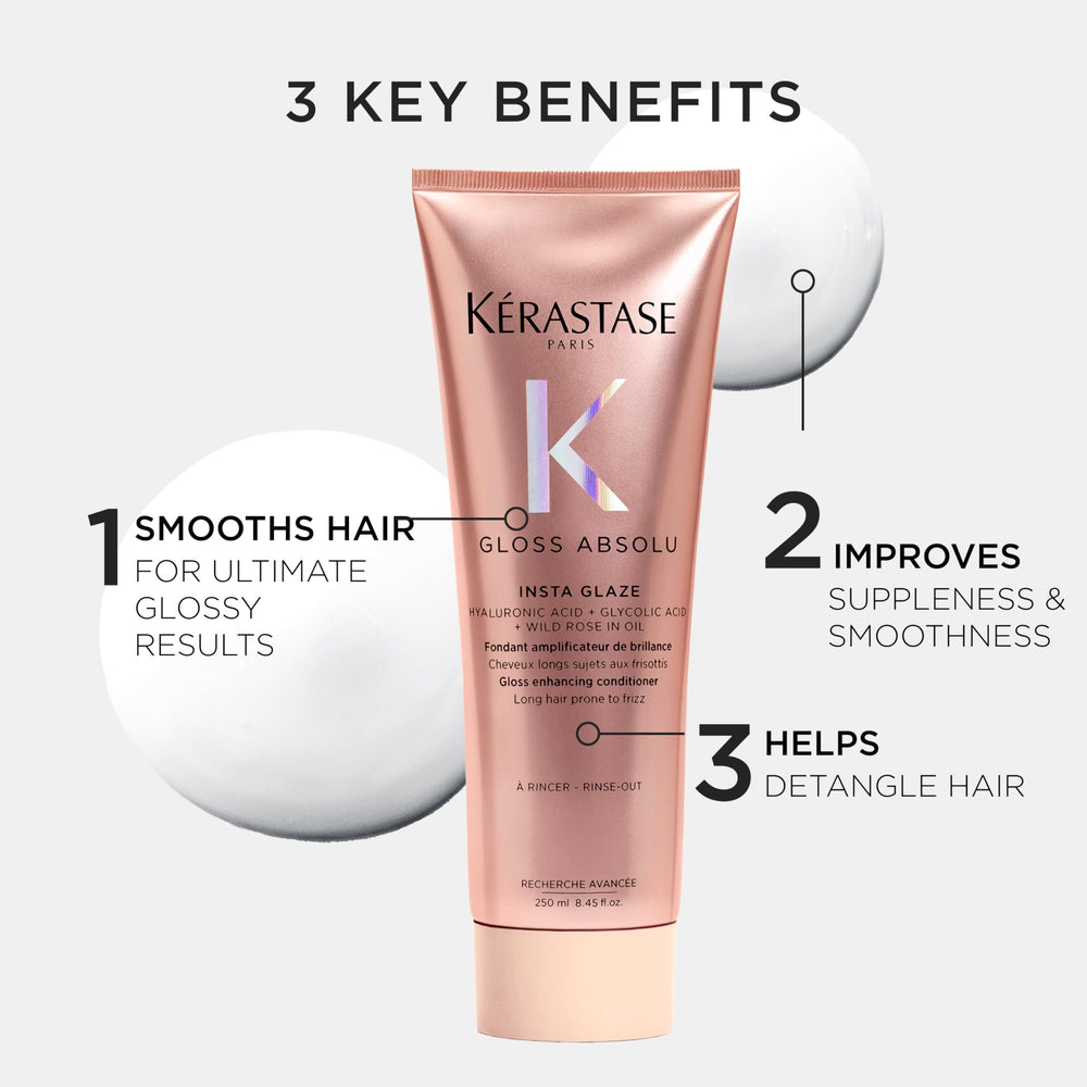 Gloss Absolu desenreda suavemente y mejora la manejabilidad del cabello.