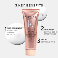 Gloss Absolu desenreda suavemente y mejora la manejabilidad del cabello.