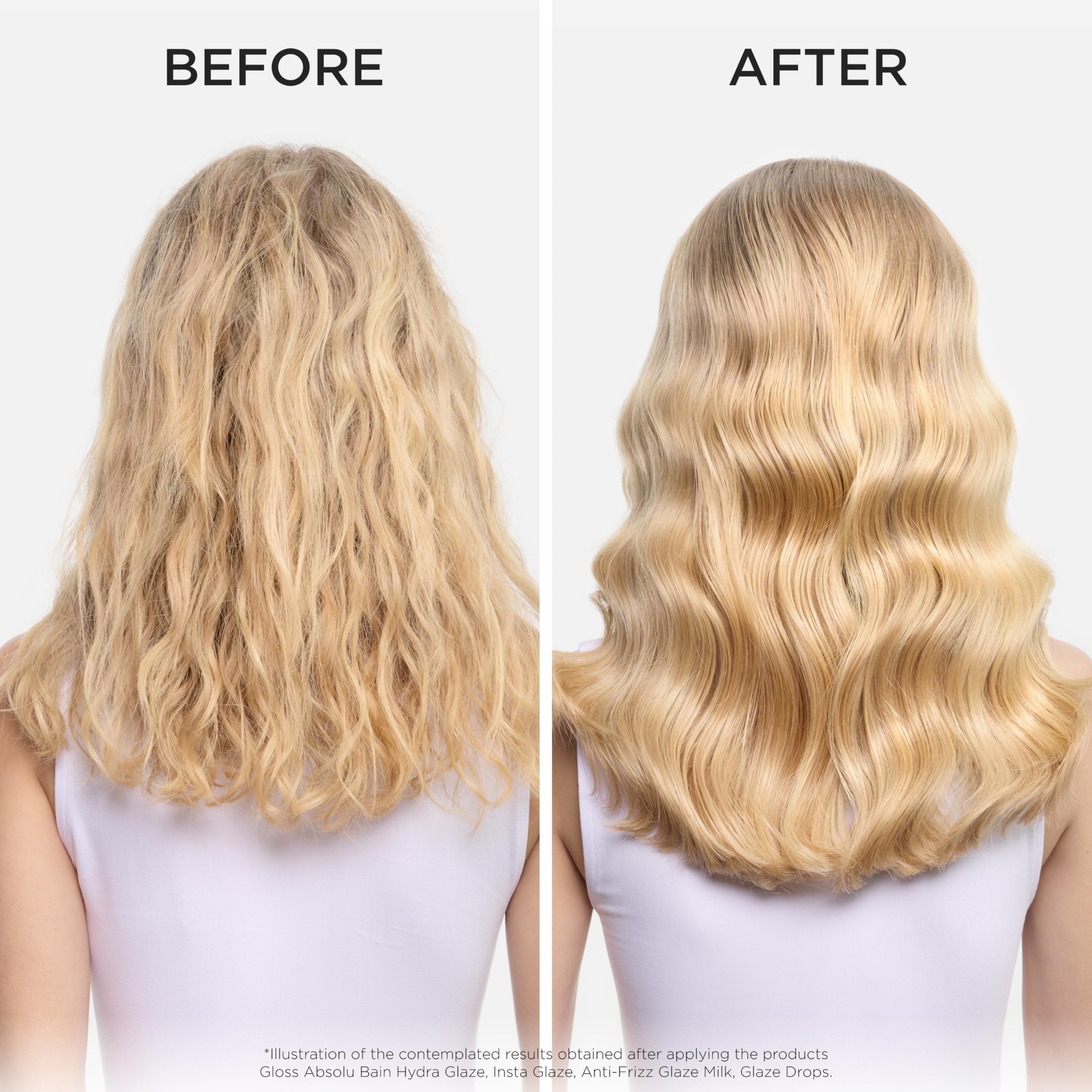 Kerastase Gloss Absolu Milk – application sur cheveux humides et préparation au brushing
