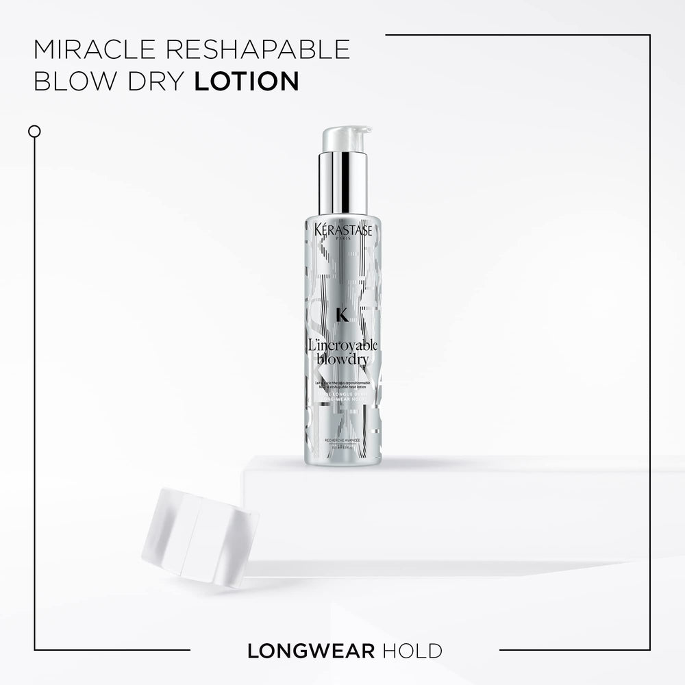 Aplicación con dos dosis del serum para peinado flexible y fácil de volver a peinar.