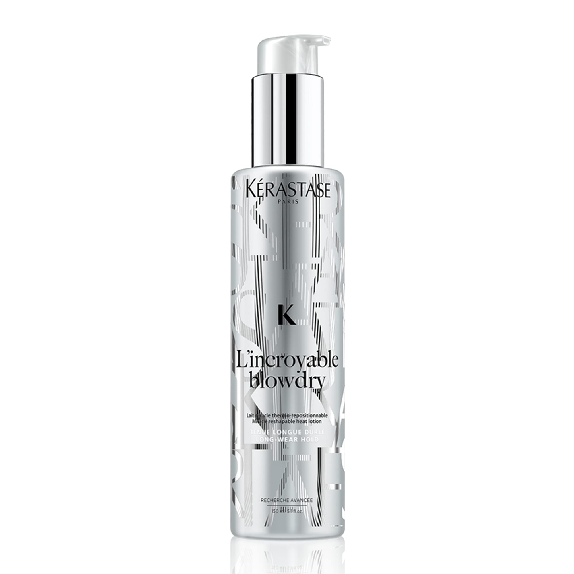 Kérastase L'incroyable Blowdry Serum, bote elegante y protección térmica para peinado duradero.