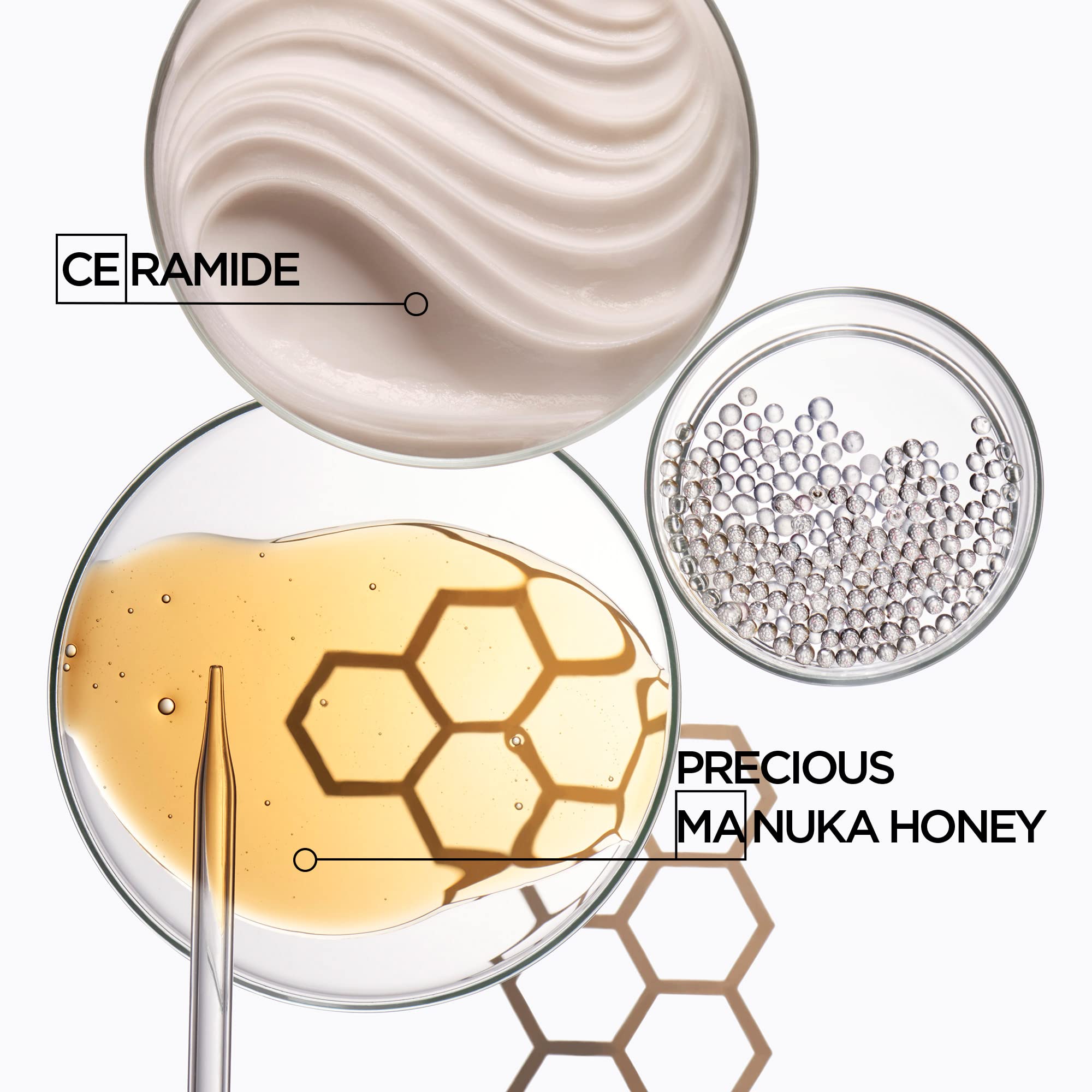 Hydratants Manuka Honey et Ceramide, Curl Manifesto renforcé.